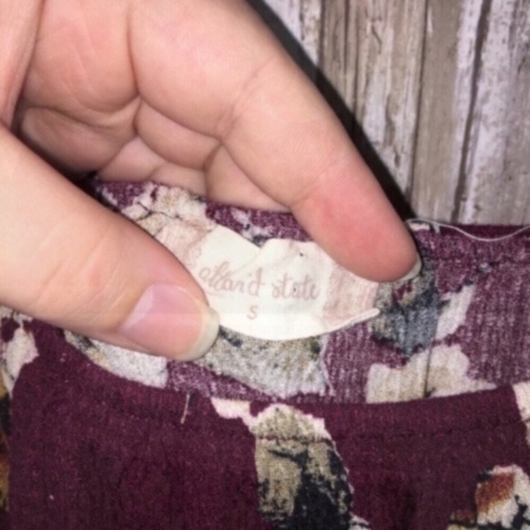 Altar'd State Red Floral Cold Shoulder Blouse - Picture 10 of 11